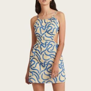 NWT | Charlie Holiday | Jenna Mini Dress | Blue Swirl | US 10 || XL